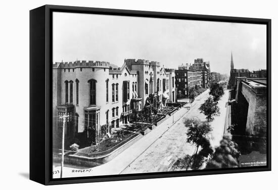 Fifth Avenue in 1880-null-Framed Stretched Canvas