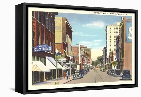 Fifth Avenue, Moline-null-Framed Stretched Canvas