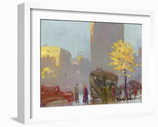 Fifth Avenue, New York. Um 1920-George Benjamin Luks-Framed Giclee Print