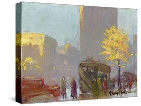 Fifth Avenue, New York. Um 1920-George Benjamin Luks-Stretched Canvas