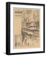 Fifth Avenue, Noon, 1916-Childe Hassam-Framed Giclee Print