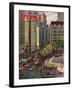 "Fifth Avenue," Saturday Evening Post Cover, March 19, 1960-John Falter-Framed Giclee Print