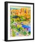 Fifth Avenue shadows over the Metropolitan-Peter Graham-Framed Giclee Print