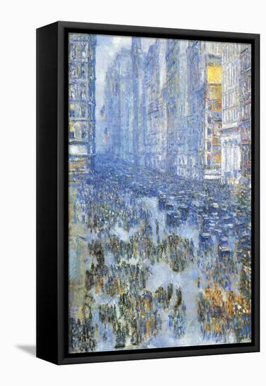 Fifth Avenue-Childe Hassam-Framed Stretched Canvas