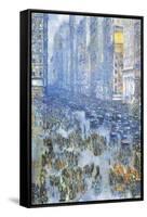 Fifth Avenue-Childe Hassam-Framed Stretched Canvas