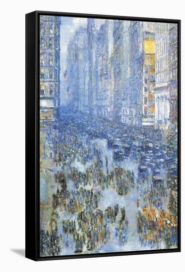 Fifth Avenue-Childe Hassam-Framed Stretched Canvas