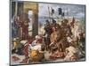 Fifth Crusade: The Crusaders Under Baudouin Take Constantinople-Eugene Delacroix-Mounted Art Print