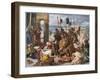 Fifth Crusade: The Crusaders Under Baudouin Take Constantinople-Eugene Delacroix-Framed Art Print