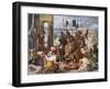 Fifth Crusade: The Crusaders Under Baudouin Take Constantinople-Eugene Delacroix-Framed Art Print