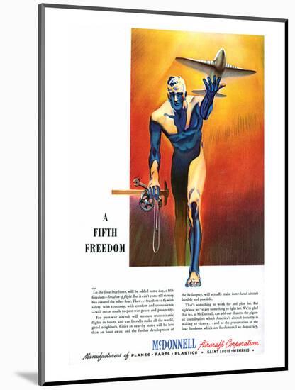 Fifth Freedom McDonnell ad-null-Mounted Art Print