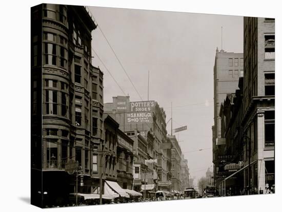 Fifth St. Street, North from Race, Cincinnati, Ohio-null-Stretched Canvas