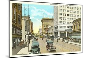 Fifth Street, San Diego, California-null-Mounted Art Print