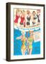 Fifties Bathing Suits-null-Framed Art Print