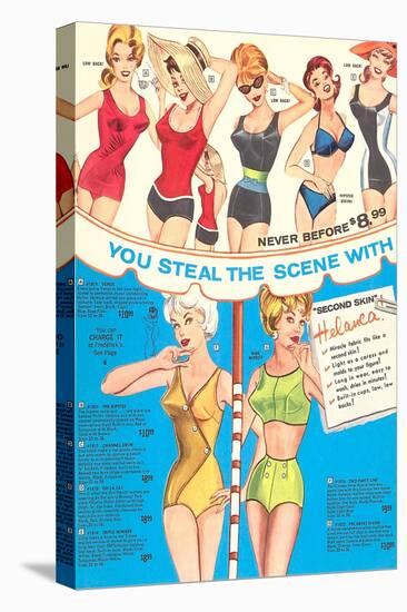 Fifties Bathing Suits-null-Stretched Canvas