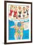 Fifties Bathing Suits-null-Framed Art Print