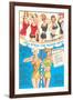 Fifties Bathing Suits-null-Framed Art Print