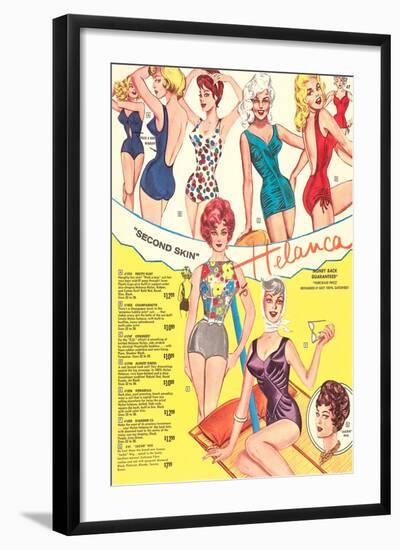 Fifties Bathing Suits-null-Framed Art Print