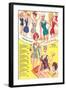 Fifties Bathing Suits-null-Framed Art Print