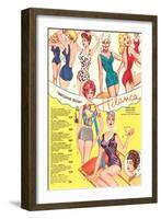 Fifties Bathing Suits-null-Framed Art Print