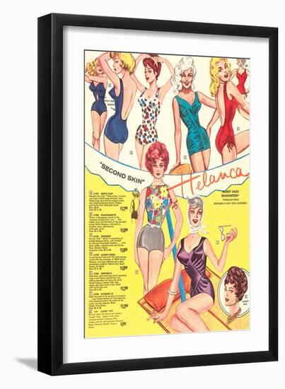 Fifties Bathing Suits-null-Framed Art Print