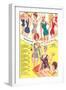 Fifties Bathing Suits-null-Framed Art Print