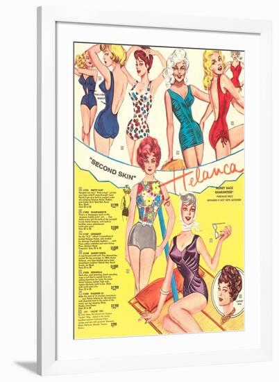 Fifties Bathing Suits-null-Framed Art Print