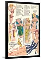 Fifties Bathing Suits-null-Framed Art Print