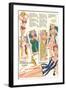 Fifties Bathing Suits-null-Framed Art Print