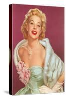 Fifties Blonde in Formal and Fur-null-Stretched Canvas