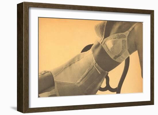 Fifties Bra and Girdle-null-Framed Art Print