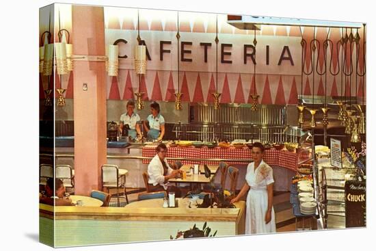 Fifties Cafeteria-null-Stretched Canvas