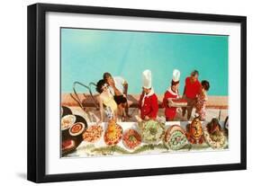 Fifties Deluxe Buffet-null-Framed Art Print