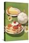 Fifties Desserts-null-Stretched Canvas
