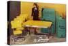 Fifties Dinette Set, Retro-null-Stretched Canvas