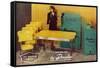 Fifties Dinette Set, Retro-null-Framed Stretched Canvas