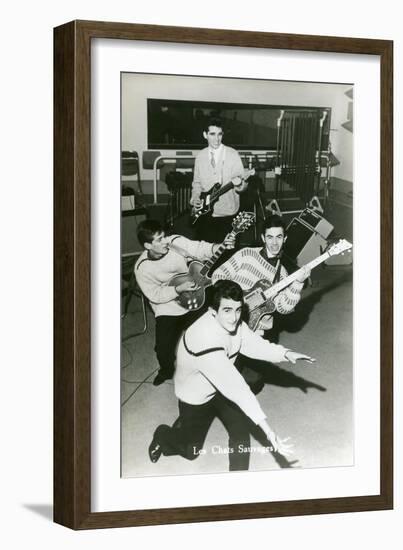 Fifties French Rock'N' Roll Band-null-Framed Art Print