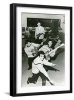 Fifties French Rock'N' Roll Band-null-Framed Art Print