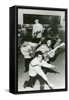 Fifties French Rock'N' Roll Band-null-Framed Stretched Canvas