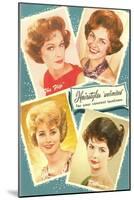 Fifties Hairstyles-null-Mounted Art Print