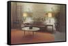 Fifties Living Room Decor-null-Framed Stretched Canvas