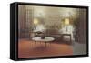 Fifties Living Room Decor-null-Framed Stretched Canvas