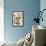 Fifties Living Room-null-Framed Art Print displayed on a wall
