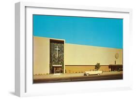 Fifties Mega-Church-null-Framed Art Print