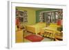 Fifties Motel Room Interior-null-Framed Art Print