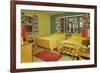 Fifties Motel Room Interior-null-Framed Premium Giclee Print