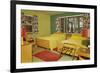 Fifties Motel Room Interior-null-Framed Premium Giclee Print