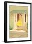 Fifties Yellow Dress-null-Framed Art Print