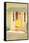 Fifties Yellow Dress-null-Framed Stretched Canvas