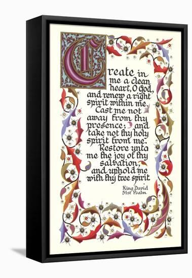 Fifty-First Psalm, King David-null-Framed Stretched Canvas