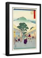 Fifty-Three Stations of the Tokaido:21st Station, Mariko-Ando Hiroshige-Framed Giclee Print